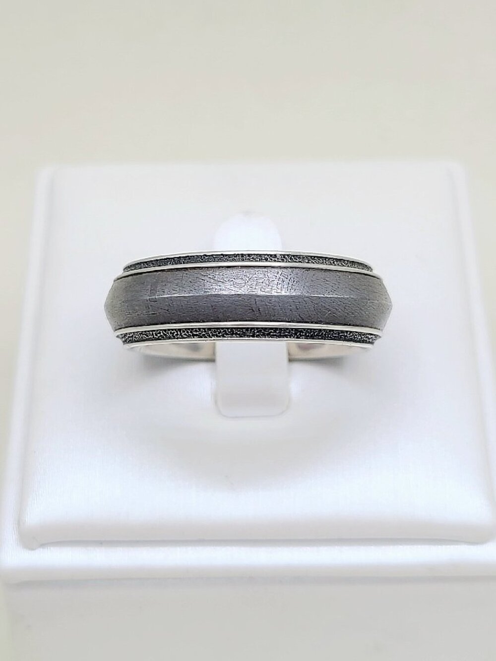 David Yurman Meteorite Knife Edge Band Ring - 7.5mm - Size 11 - RARE